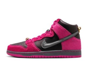 Run The Jewels × Nike SB Dunk High Active Pink and Black
